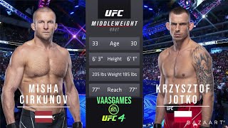 MISHA CIRKUNOV VS KRZYSZTOF JOTKO FULL FIGHT UFC FIGHT NIGHT [upl. by Kosiur99]