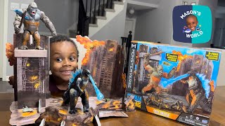 Godzilla vs King Kong Monsterverse City Battle Figures and Diorama Set  Unboxing Review [upl. by Ardnaxila]