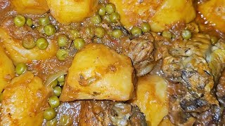 RAGOÛT DE POMMES DE TERRE PETIT POIS AU POULET [upl. by Ahseele]