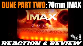 DUNE PART TWO REACTION amp REVIEW 70mm IMAX [upl. by Aicenod436]