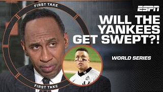 HORRIBLE 😳 Stephen A on Aaron Judges performance  Will the Dodgers 🧹 the Yankees  First Take [upl. by Akinhoj]