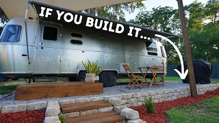 How to Build a RVTravel Trailer Parking Pad 🛠 in 101 seconds [upl. by Erdnad566]