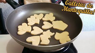 GALLETAS de MANTEQUILLA en SARTEN 🍳😱 con solo 3 INGREDIENTES 🍪🤤 [upl. by Vharat506]