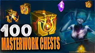 NEW MASTERWORK CHESTS 100 OPENING  New Hextech Chests  League of Legends [upl. by Neevan]