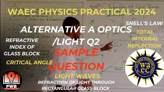 Waec Physics Practical 2024 Optics Question 2 Alternative ARefraction of Light Rectangular Block [upl. by Annaitat699]