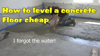 How to level a concrete floor cheap [upl. by Anurb]