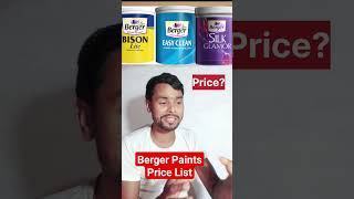 Berger Paints Price In 2023 shortsvideo [upl. by Iralam]