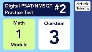 Digital PSAT 2 Math Module 1 Question 3 statistics [upl. by Noxid]