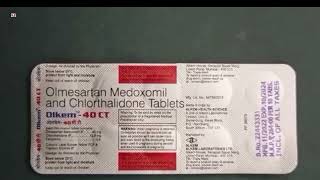 Olkem 40 CT Tablet  Olmesartan Medoxomil and Chlorthalidone Tablets  Olkem 40 CT Tablet Uses Dose [upl. by Jerry]