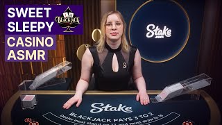 Unintentional ASMR Casino ♥️ Sweet Sleepy Blackjack [upl. by Abigael]