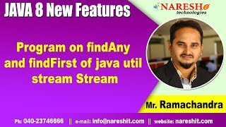 Program on findAny and findFirst of java util stream Stream  Java 8 New Features  MrRama Chnadra [upl. by Aix]