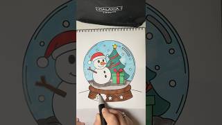 Snowman ☃️ art drawing creative winter season snow christmas snowman presents [upl. by Yarazed]