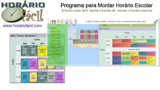 Programa para fazer Horário Escolar  Horário Fácil  Tutorial Etapa 5 [upl. by Jacobine107]