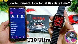 how to connect T10 ultra smartwatch with mobile [upl. by Gnen830]