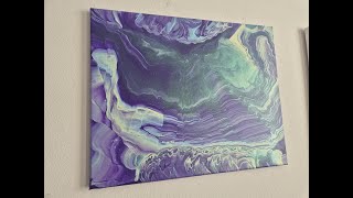 Testing dustpans and shovels to pleat with And using eyecandypigmentsfluidart art💜💚124 [upl. by Sutton]