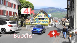 SWITZERLAND  Buochs  GISWIL  LUNGERN  Walking Tour beautiful villages  hermosos pueblos  4k [upl. by Avi11]