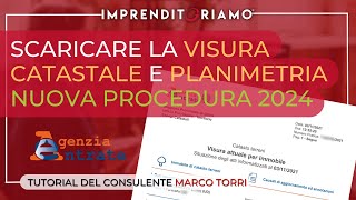 Scaricare la visura catastale e planimetria  Nuova procedura 2024 [upl. by Petersen]