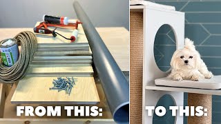 Cat Scratching Post Woodworking DIY [upl. by Pell]