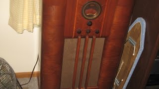 1938 Philco Floor Radio  Model 388 [upl. by Aronle747]