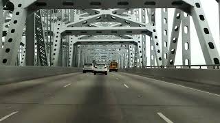 Huey P Long Bridge New Orleans northbound [upl. by Derfniw]