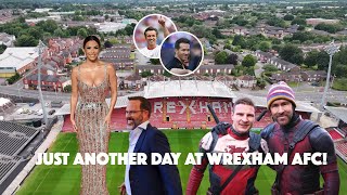 Wrexham AFC Welcomes Another Celebrity as DeadPool statue unveiled by Ryan Reynolds [upl. by Doran]