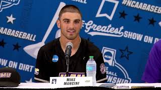 JMU Baseball 202324  June 2 Postgame Press Conference vs NC State  Raleigh Regional Final [upl. by Ocin]