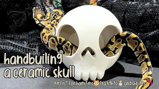 handbuilding from sphere to skull 💀 simple ceramic project  TikTok compilation [upl. by Carilla]