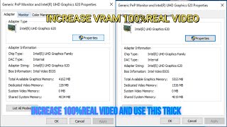 How to Increase Dedicated Video Memory in Windows 10 for Intel AMD  VRAM Increase Windows 10 2022 [upl. by Ennovehs]