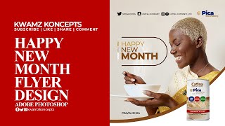 Happy New Month Flyer Design Adobe Photoshop [upl. by Annyl186]