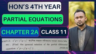 Partial differential equations chapter 2A example 3  প্রথম ক্রমের যোগাশ্রয়ী আংশিক অন্তরক সমীকরণ [upl. by Bekha]