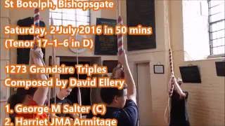 Grandsire Triples at Bishopsgate C London [upl. by Ahsehat208]