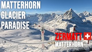 4K Skiing Zermatt Matterhorn Glacier Paradise View Point 3883m Wallis Switzerland GoPro HERO11 [upl. by Kirtley]