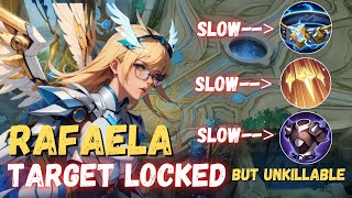 RAFAELA TARGET LOCKED BUT ENEMIES ARE SO SLOW🤣  RAFAELA BEST BUILD 2024  MOBILE LEGENDS [upl. by Ainattirb561]