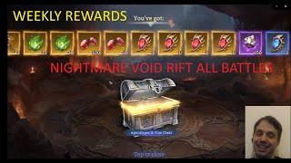 New weekly rewards Show Void Rift Nightmare all fights Watcher of Realms [upl. by Nudnarb]