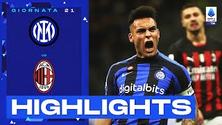 InterMilan 10  Lautaro tinge il derby di nerazzurro Gol e Highlights  Serie A TIM 202223 [upl. by Mcmaster]