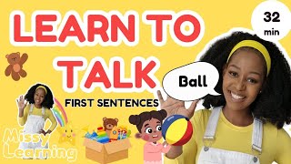 First Words amp Sentences for Toddlers  Learn To Talk  Speech Delay  Toddler Learning Videos  2yrs [upl. by Mcclelland]