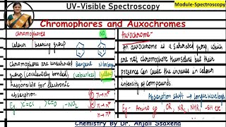 Chromophore and Auxochrome Uv spectroscopy Chromophore and Auxochrome in UV spectroscopy [upl. by Ihsoyim227]