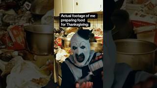 Never let a horror fan prepare Thanksgiving dinner 😆 [upl. by Kcirdorb669]