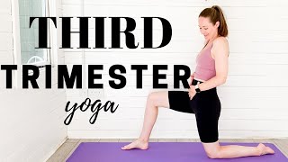 THIRD TRIMESTER PRENATAL YOGA FLOW  Pregnancy Yoga For The Third Trimester [upl. by Kimber]