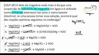 Reação do leite de magnésia com o ácido estomacal [upl. by Godart697]