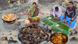 Biggest crab in the world  catching kekra and king of crab recipe cooking amp eating crab in village [upl. by Ajidahk490]