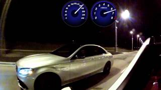 F80 BMW M3 vs W205 Mercedes AMG C63s Edition 1 Rolling Race [upl. by Gorlin]