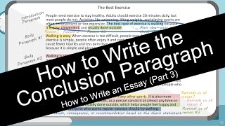 How to Write an Essay Conclusion Paragraph with Worksheet [upl. by Bartholemy]