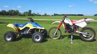 Suzuki Quadzilla 500 vs Yamaha Yz 490 CRAZY 500 cc Race [upl. by Giacopo]