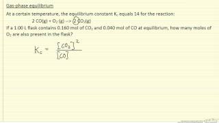 GasPhase Equilibrium Example [upl. by Ydna]