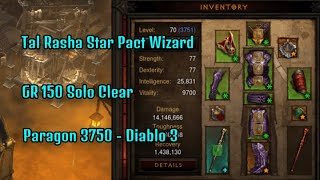 Season 32 Tal Rasha Meteor GR 150 Clear  Diablo 3 [upl. by Rimola268]