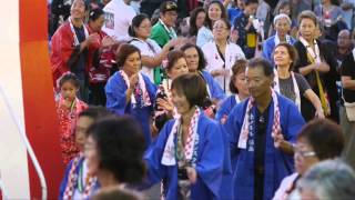 Kapahulu Senior Center Bon Dance 2013 Yagi Bushi and quotda bus stop gangquot [upl. by Elatan]