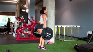 Erin Stern practices hex bar deadlifts slightly different angle [upl. by Krock913]