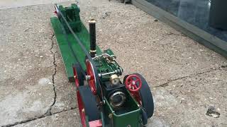 Live steam Wilesco traction engine stone crusher [upl. by Leeanne]