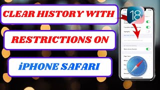 how to clear history and website data on safari with restrictionsclear history on safari iphone [upl. by Annanhoj]